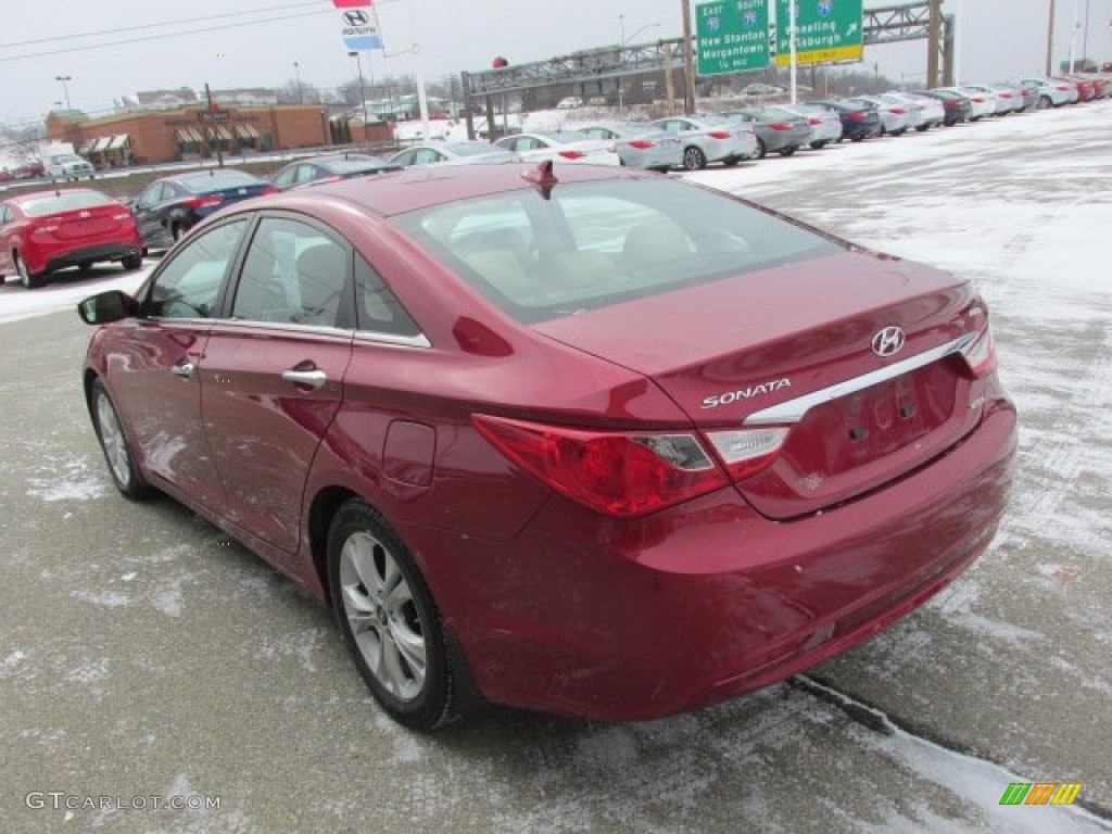 2011 Sonata Limited - Venetian Red / Camel photo #8