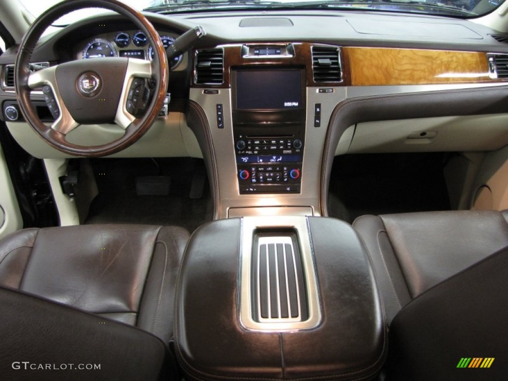 2011 Cadillac Escalade ESV Platinum AWD Cocoa/Light Linen Tehama Leather Dashboard Photo #77540324