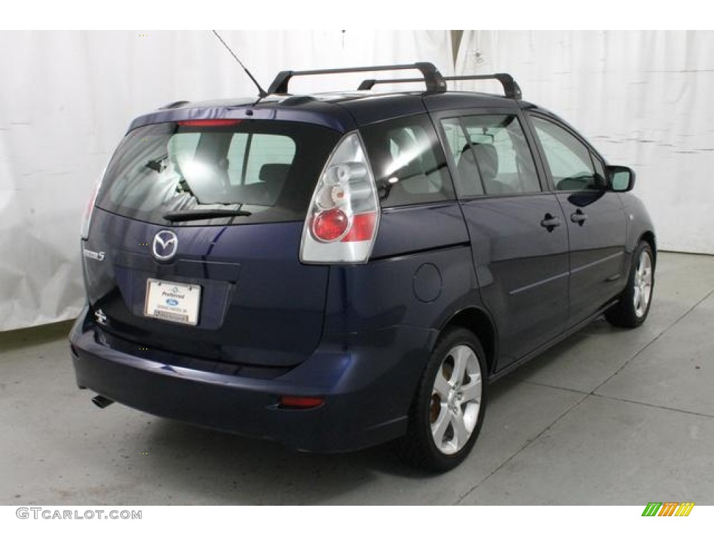 2007 MAZDA5 Sport - Strato Blue Mica / Black photo #7