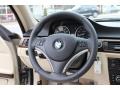 Cream Beige Steering Wheel Photo for 2010 BMW 3 Series #77541908