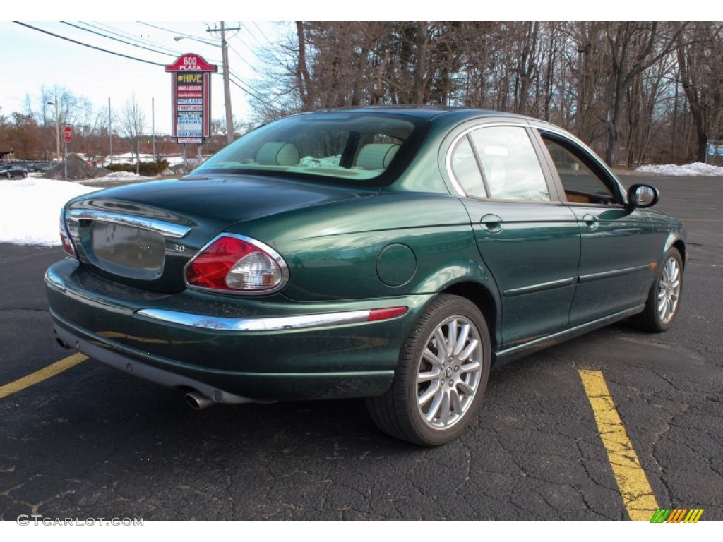 2007 X-Type 3.0 - Jaguar Racing Green Metallic / Ivory photo #6