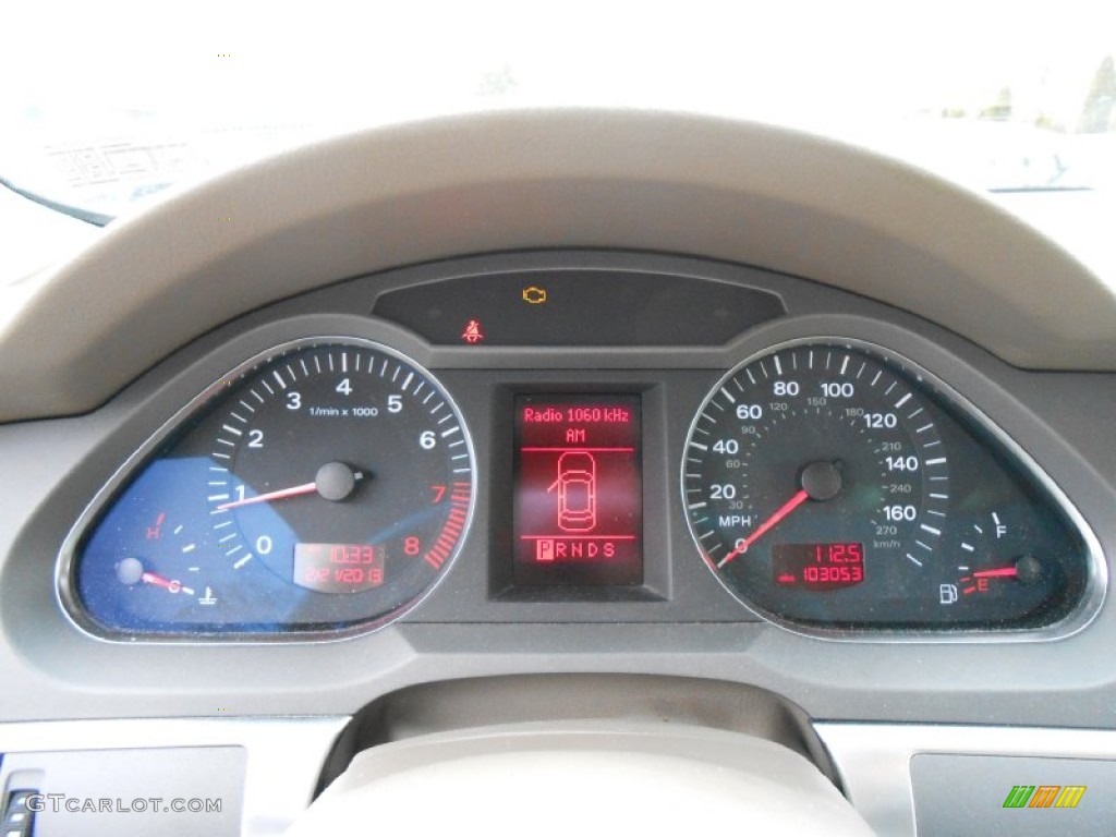 2006 Audi A6 3.2 quattro Sedan Gauges Photo #77542883
