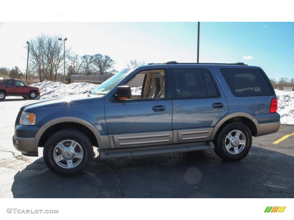 2003 Expedition Eddie Bauer 4x4 - Medium Wedgewood Blue Metallic / Medium Parchment photo #3
