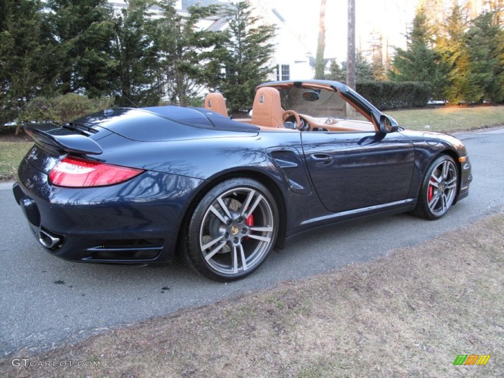 Dark Blue Metallic 2011 Porsche 911 Turbo Cabriolet Exterior Photo #77544128