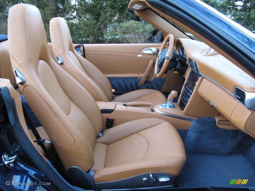 Natural Brown Interior 2011 Porsche 911 Turbo Cabriolet Photo #77544314