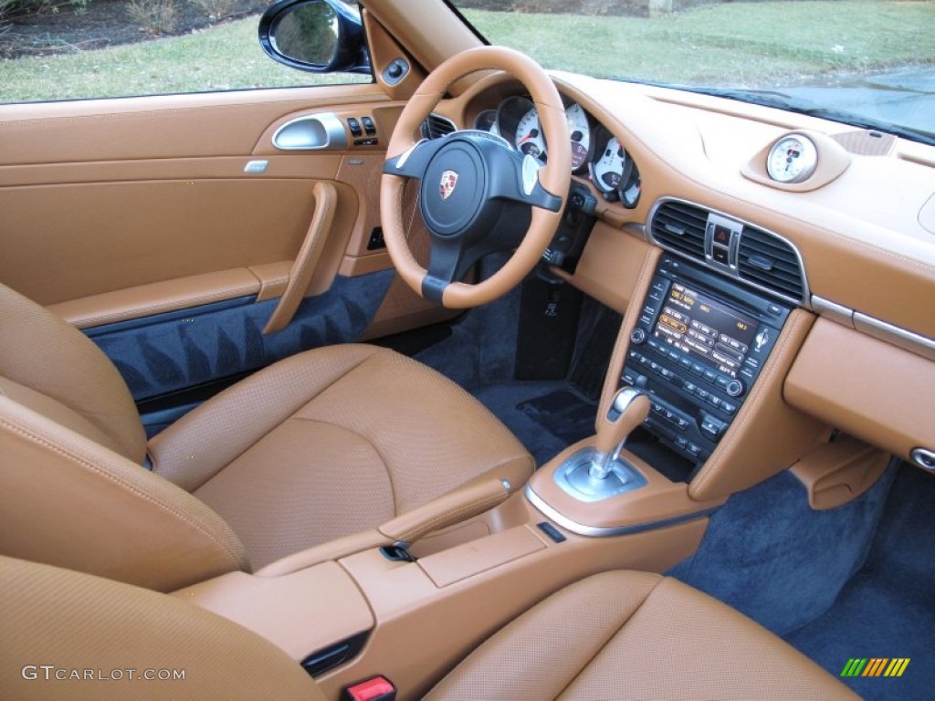 Natural Brown Interior 2011 Porsche 911 Turbo Cabriolet Photo #77544342