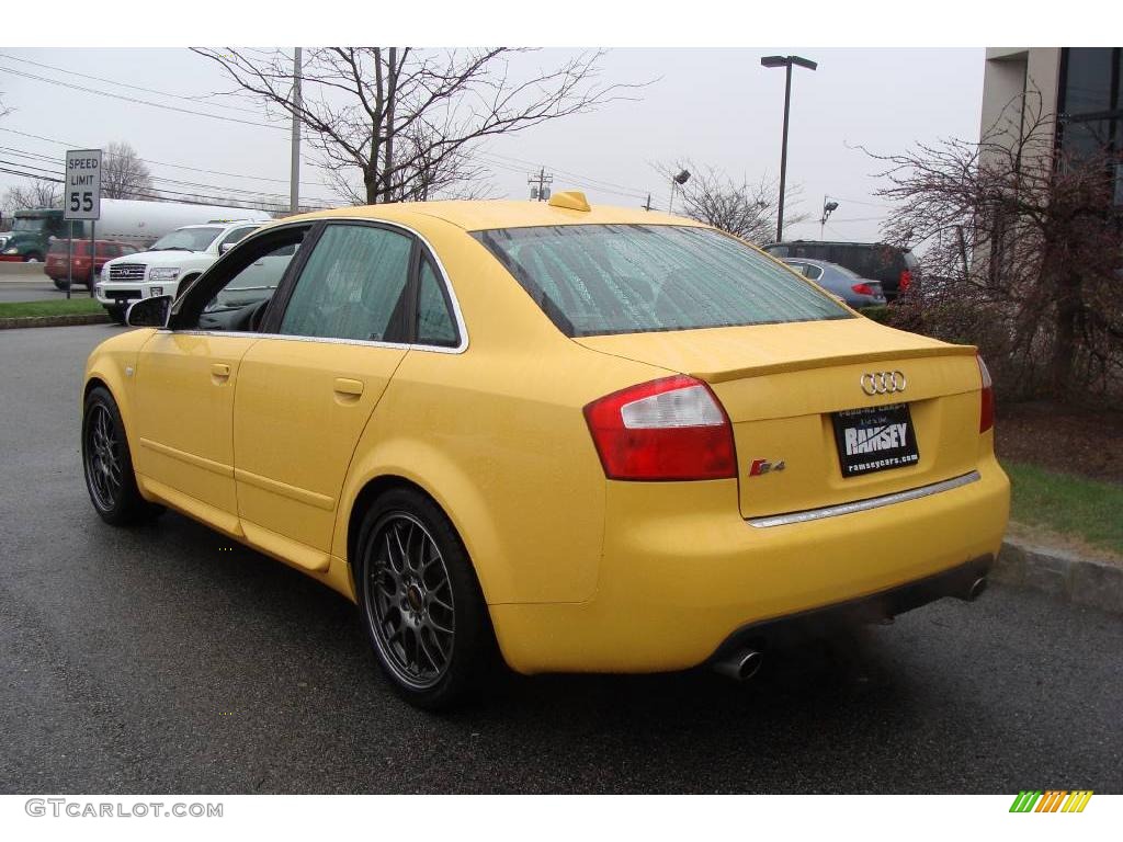 2004 S4 4.2 quattro Sedan - Imola Yellow / Black/Gray photo #4