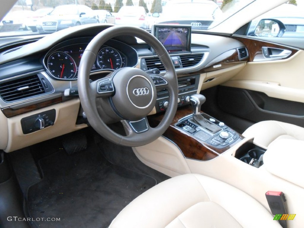 Velvet Beige Interior 2012 Audi A7 3.0T quattro Premium Plus Photo #77545040