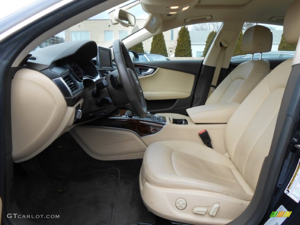 Velvet Beige Interior 2012 Audi A7 3.0T quattro Premium Plus Photo #77545056