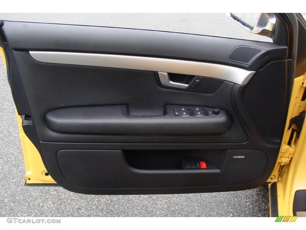 2004 Audi S4 4.2 quattro Sedan Black/Gray Door Panel Photo #7754516