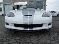 2013 Arctic White/60th Anniversary Pearl Silver Blue Stripes Chevrolet Corvette Grand Sport Coupe  photo #3