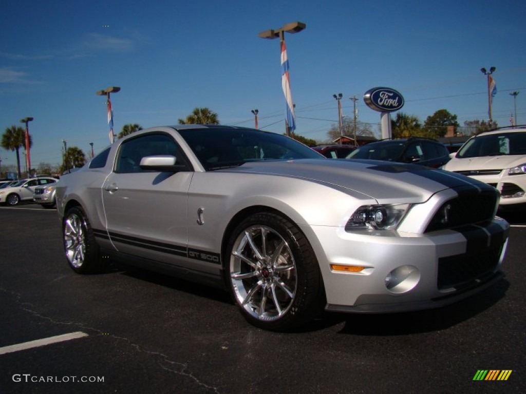 2012 Mustang Shelby GT500 Coupe - Ingot Silver Metallic / Charcoal Black/Black photo #3