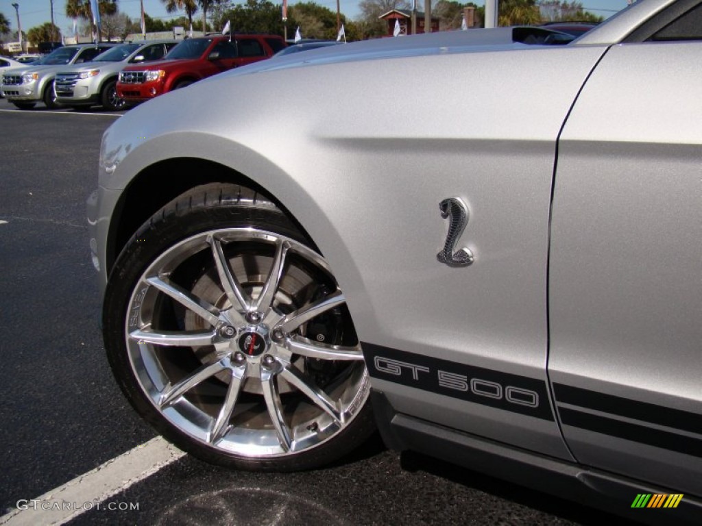 2012 Mustang Shelby GT500 Coupe - Ingot Silver Metallic / Charcoal Black/Black photo #25