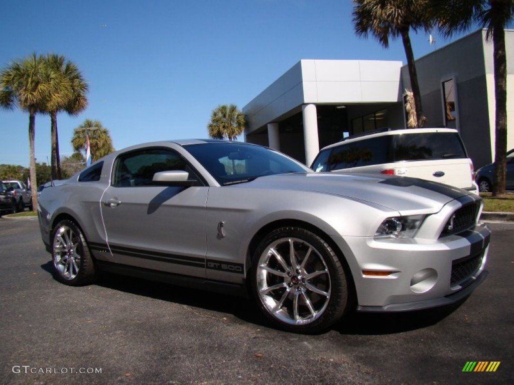 2012 Mustang Shelby GT500 Coupe - Ingot Silver Metallic / Charcoal Black/Black photo #32
