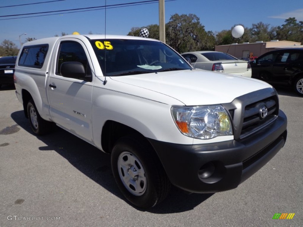 Super White 2005 Toyota Tacoma Regular Cab Exterior Photo #77549528