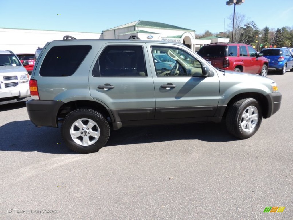 2007 Escape XLT V6 - Titanium Green Metallic / Medium/Dark Pebble photo #13