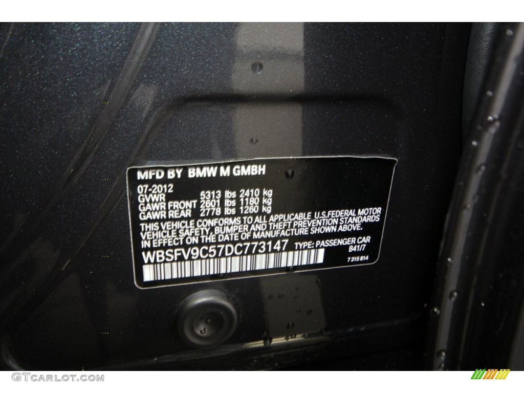 2013 M5 Color Code B41 for Singapore Grey Metallic Photo #77551055