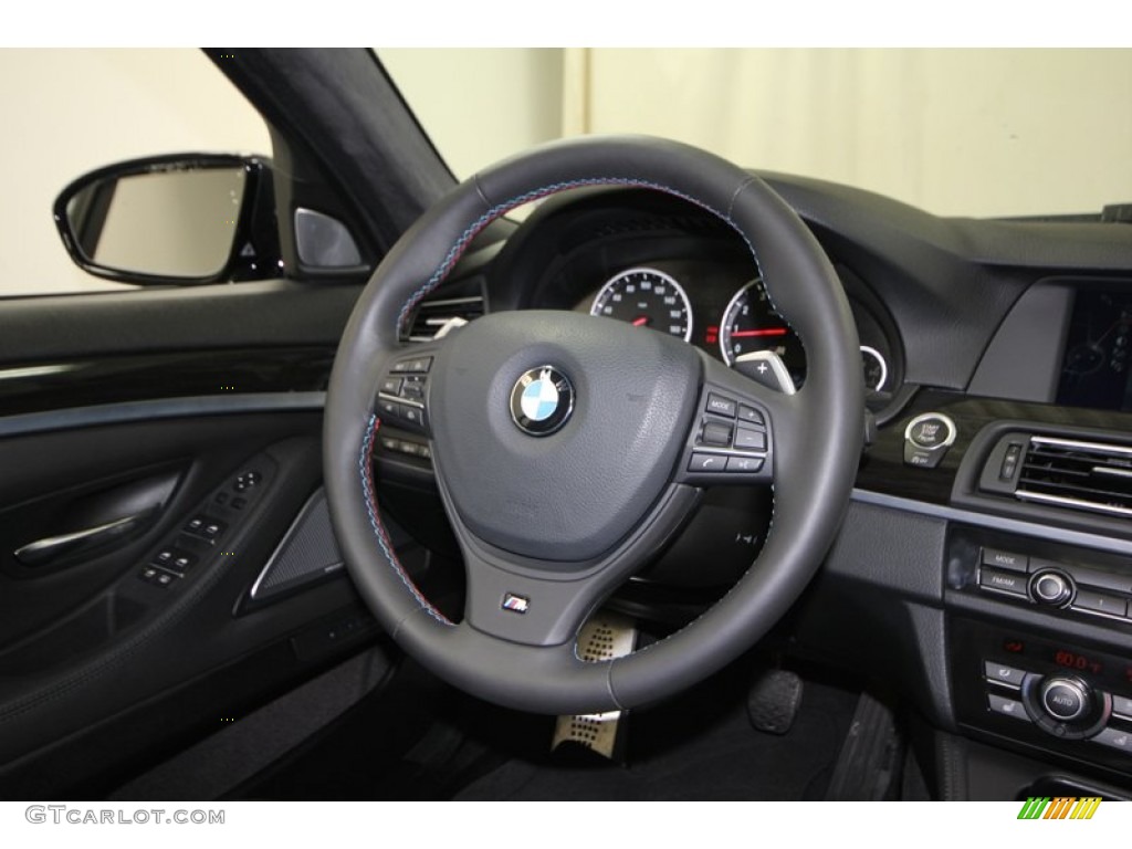 2013 BMW M5 Sedan Black Steering Wheel Photo #77551316