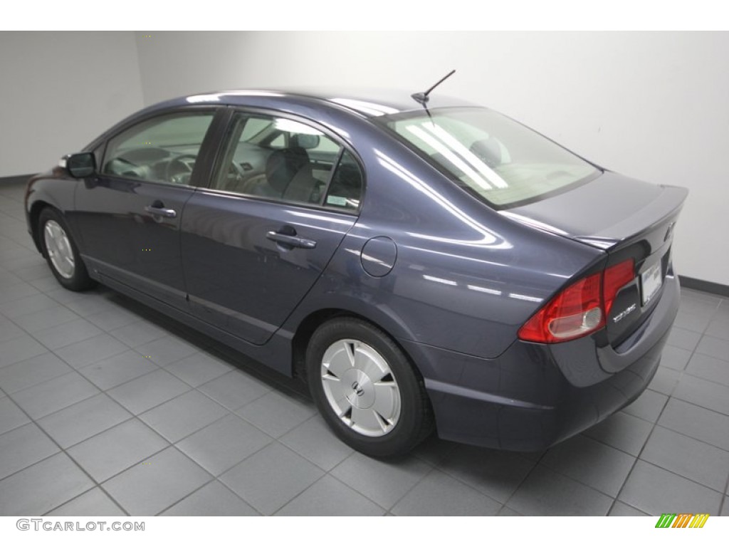 2006 Civic Hybrid Sedan - Galaxy Gray Metallic / Blue photo #5