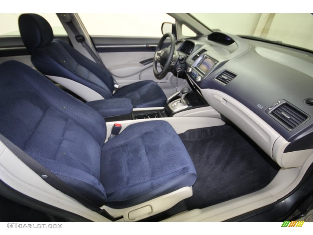 2006 Civic Hybrid Sedan - Galaxy Gray Metallic / Blue photo #34