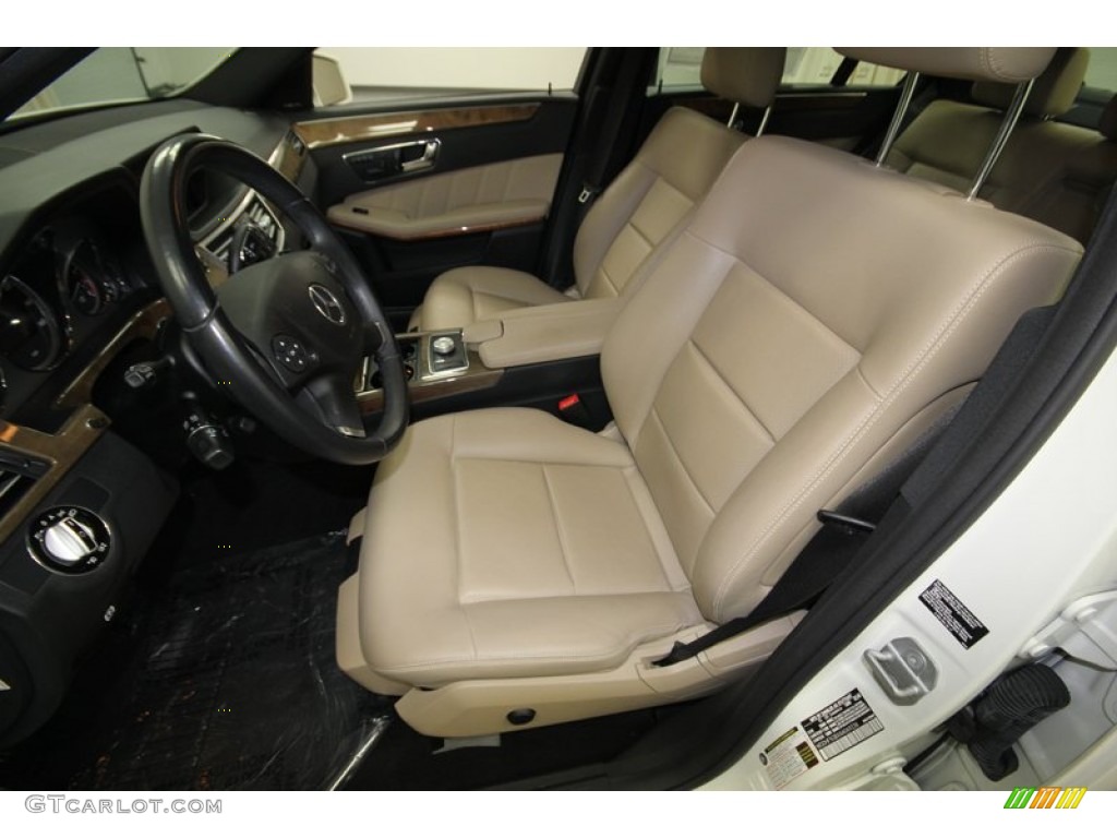 Almond Beige Interior 2010 Mercedes-Benz E 350 Sedan Photo #77552882