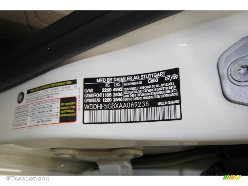 2010 E Color Code 650 for Arctic White Photo #77552936