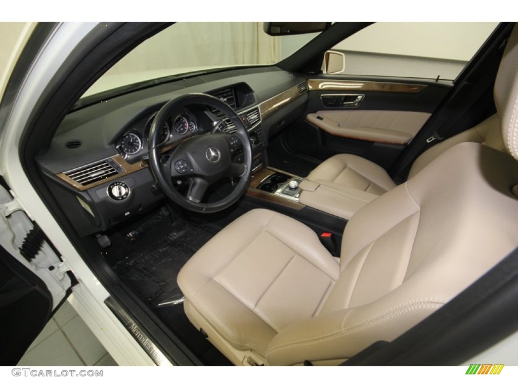 Almond Beige Interior 2010 Mercedes-Benz E 350 Sedan Photo #77552960