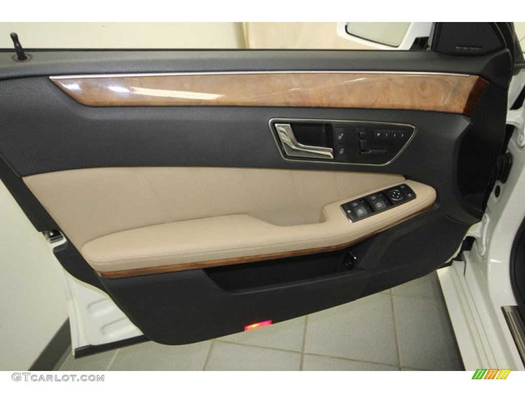 2010 Mercedes-Benz E 350 Sedan Almond Beige Door Panel Photo #77552978
