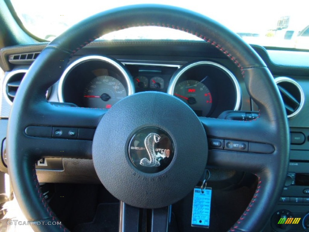 2007 Mustang Shelby GT500 Coupe - Tungsten Grey Metallic / Black Leather photo #15