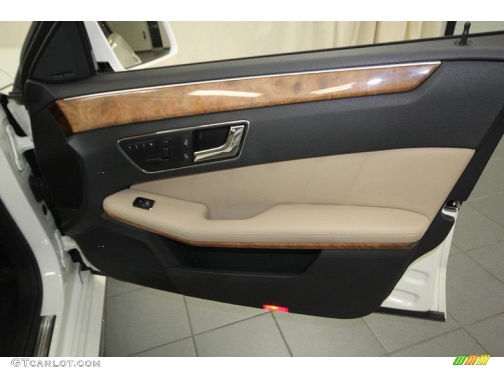 2010 Mercedes-Benz E 350 Sedan Almond Beige Door Panel Photo #77553185
