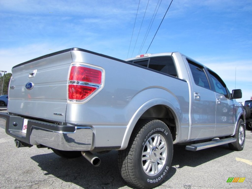 2011 F150 Lariat SuperCrew - Ingot Silver Metallic / Black photo #7