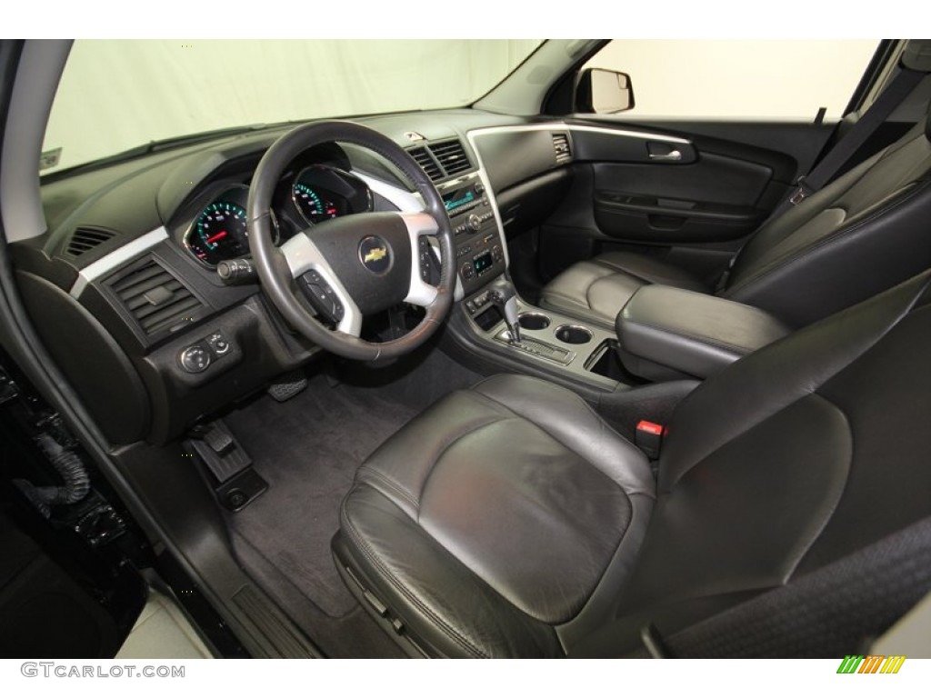 Ebony Interior 2010 Chevrolet Traverse LT Photo #77554395