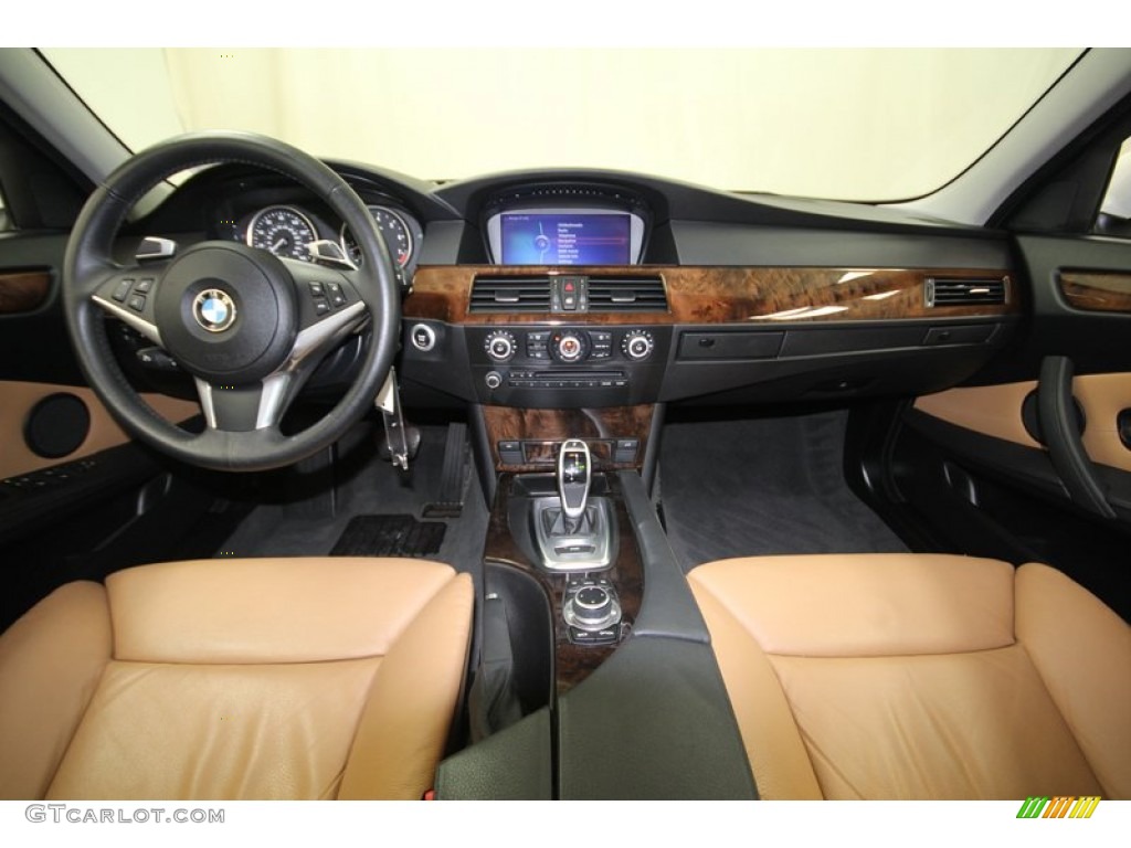 2010 BMW 5 Series 535i Sedan Natural Brown Dashboard Photo #77554655
