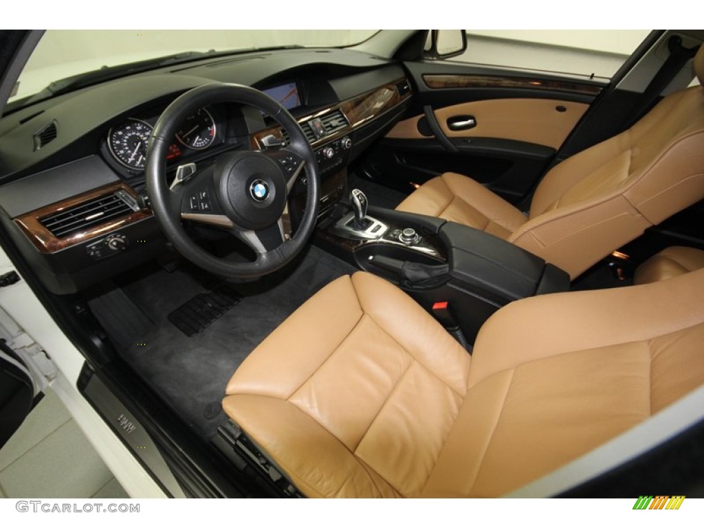 Natural Brown Interior 2010 BMW 5 Series 535i Sedan Photo #77554682