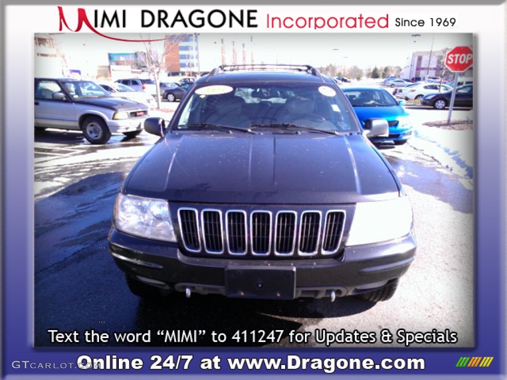 2003 Grand Cherokee Overland 4x4 - Brilliant Black / Dark Slate Gray/Light Slate Gray photo #2