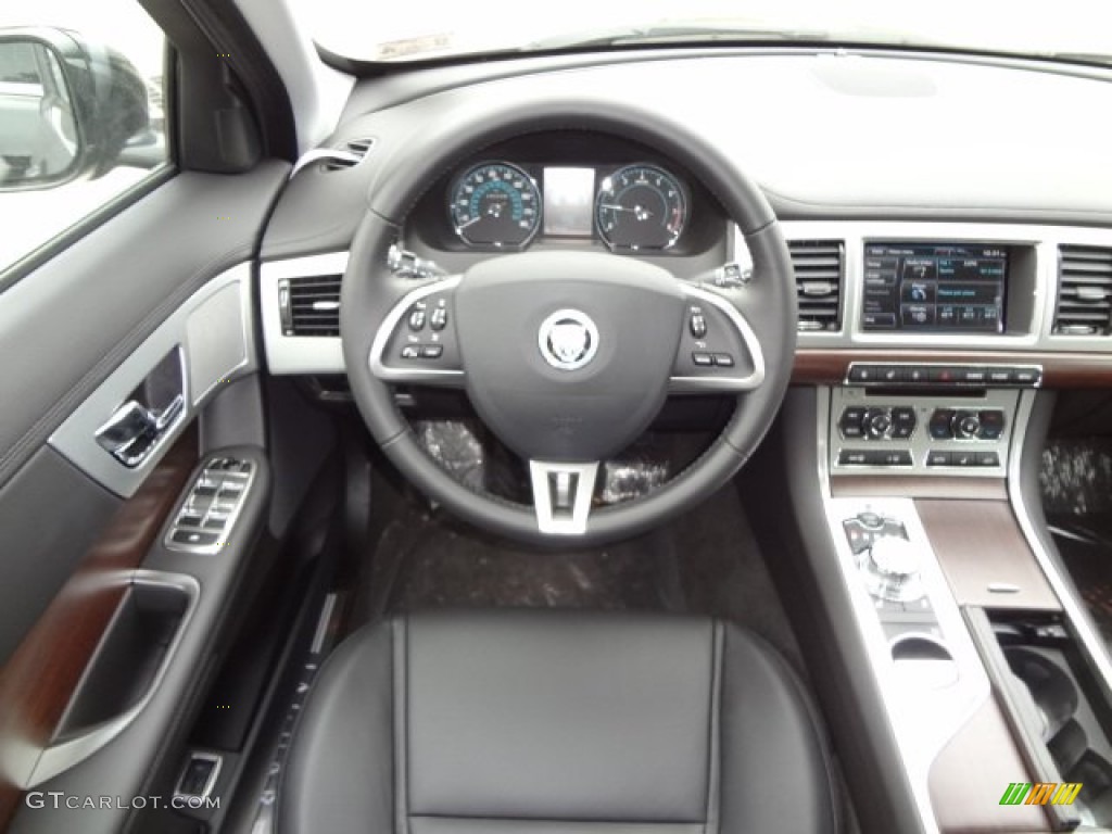 2013 Jaguar XF I4 T Warm Charcoal Dashboard Photo #77556667