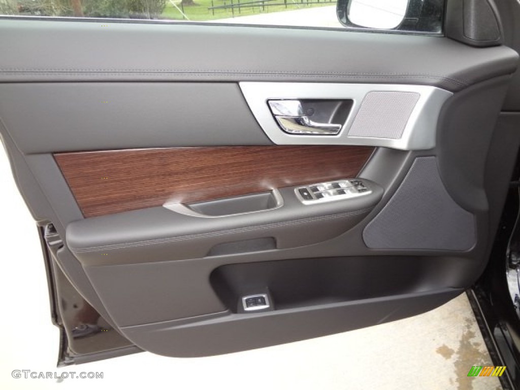 2013 Jaguar XF I4 T Warm Charcoal Door Panel Photo #77556708
