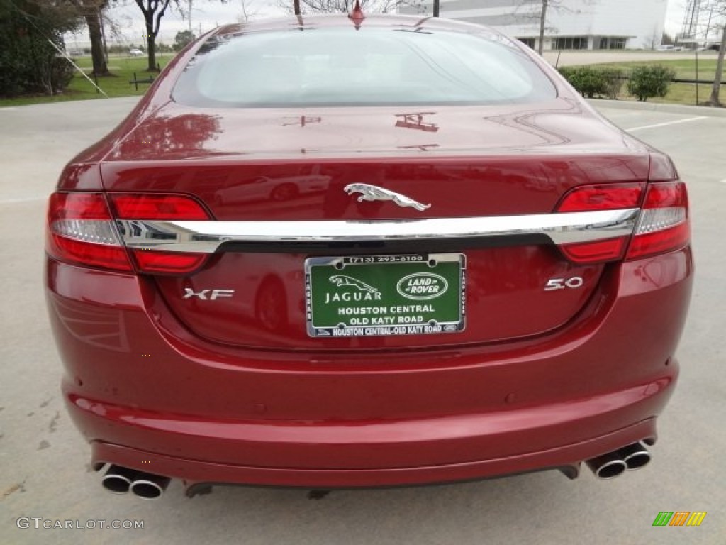 2013 XF Supercharged - Carnelian Red Metallic / Warm Charcoal photo #9