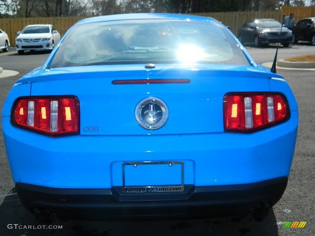 2012 Mustang V6 Premium Coupe - Grabber Blue / Charcoal Black photo #13