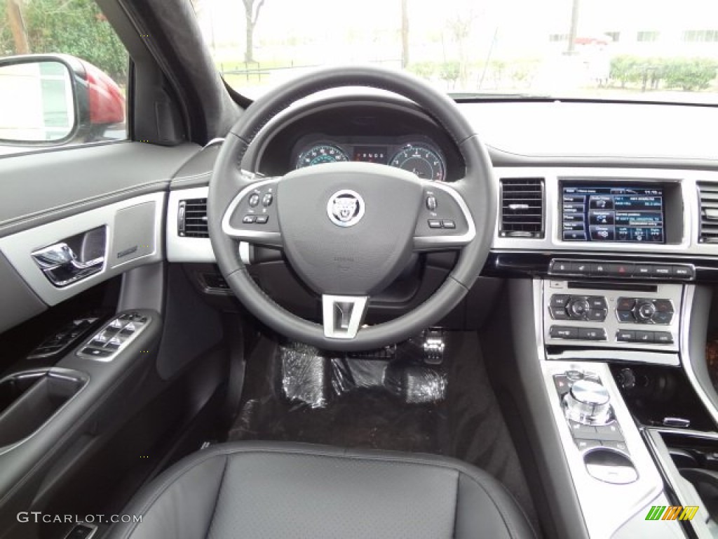 2013 Jaguar XF Supercharged Warm Charcoal Dashboard Photo #77557559