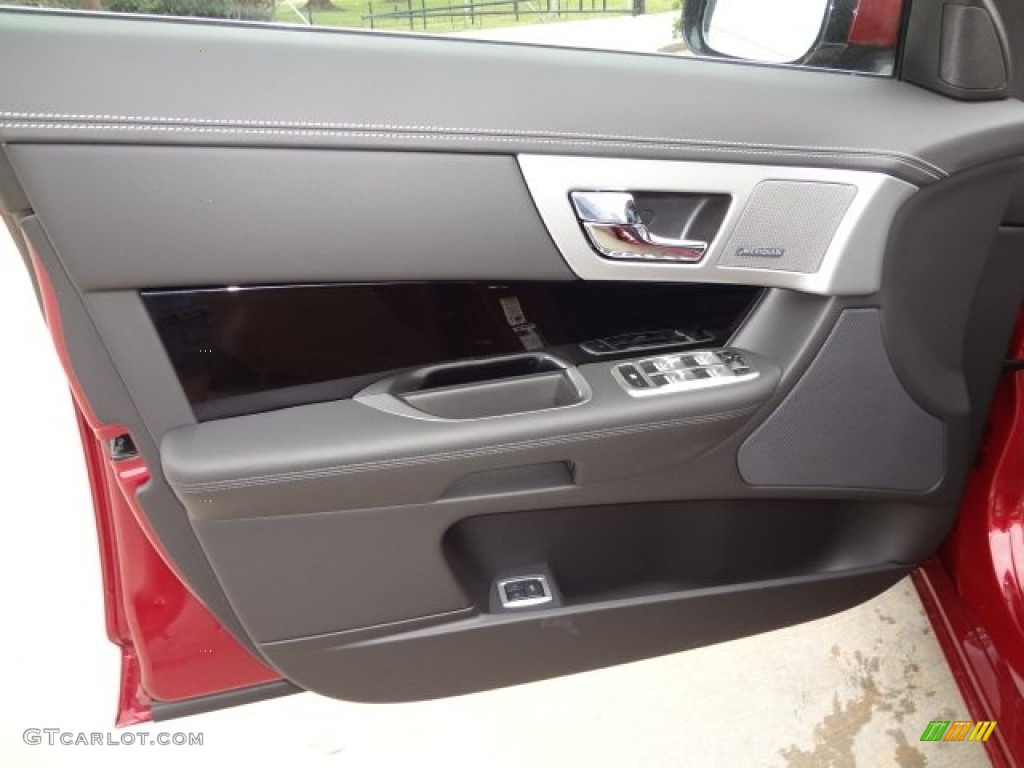 2013 Jaguar XF Supercharged Warm Charcoal Door Panel Photo #77557680