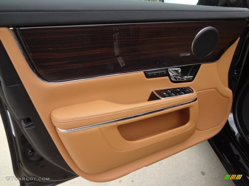 2013 Jaguar XJ XJL Portfolio London Tan/Jet Door Panel Photo #77559162