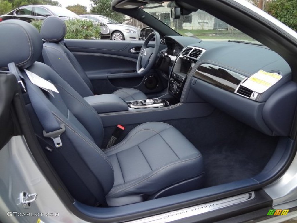 Portfolio Navy/Poltrona Frau Leather Headlining Interior 2013 Jaguar XK XK Convertible Photo #77559423