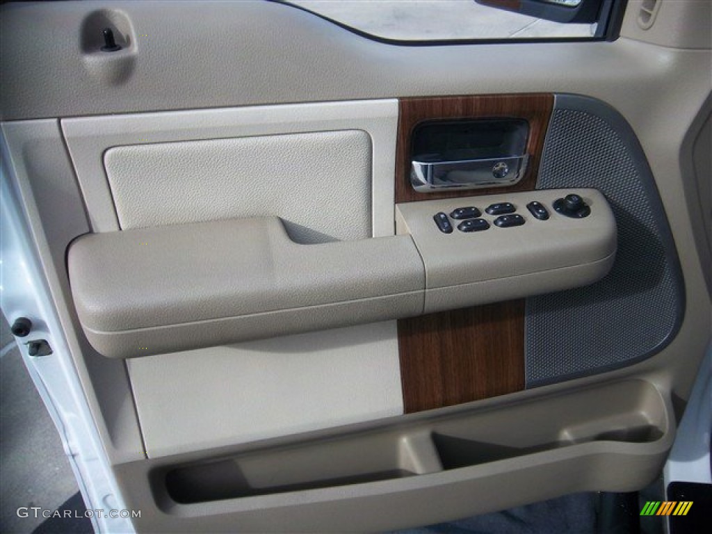 2004 F150 Lariat SuperCrew - Oxford White / Tan photo #11