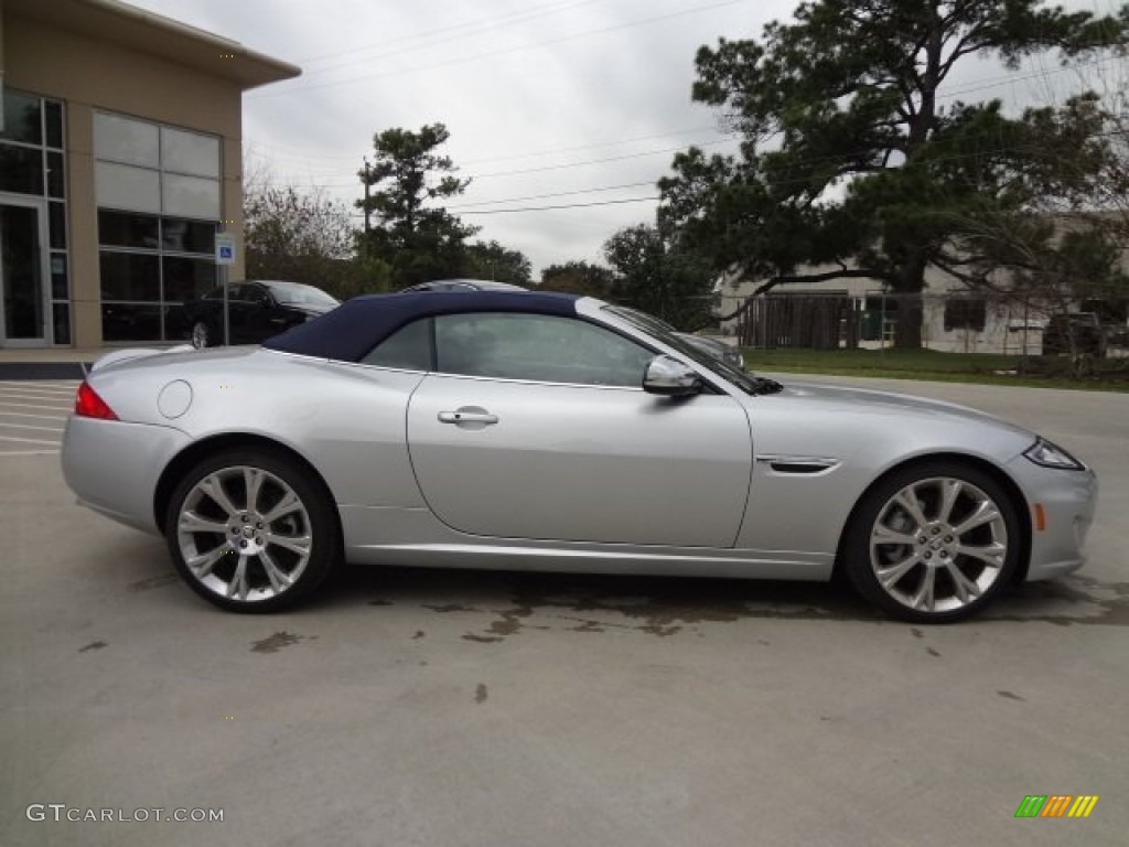 Rhodium Silver Metallic 2013 Jaguar XK XK Convertible Exterior Photo #77559564