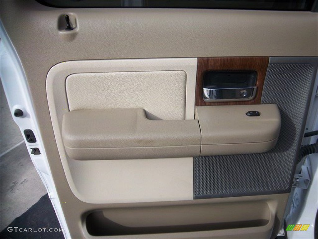 2004 F150 Lariat SuperCrew - Oxford White / Tan photo #15