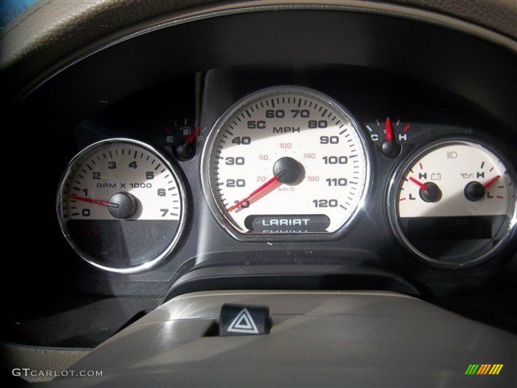 2004 F150 Lariat SuperCrew - Oxford White / Tan photo #24