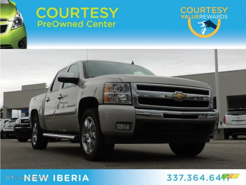 2009 Silverado 1500 LT Crew Cab - Silver Birch Metallic / Light Titanium photo #1