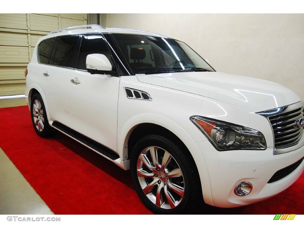 2011 QX 56 - Moonlight White / Graphite photo #1