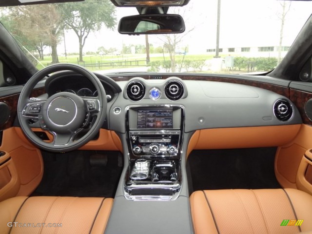 2013 Jaguar XJ XJ London Tan/Jet Dashboard Photo #77561113